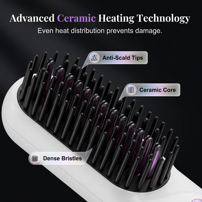 🔥Limited-time offer- 50% OFF🔥Cordless Ceramic Hair Straightener Brush