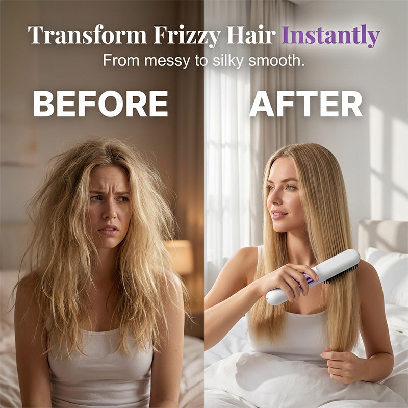 🔥Limited-time offer- 50% OFF🔥Cordless Ceramic Hair Straightener Brush