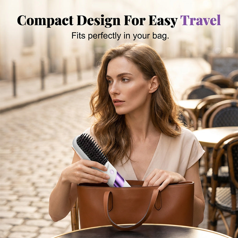 🔥Limited-time offer- 50% OFF🔥Cordless Ceramic Hair Straightener Brush
