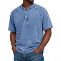 🔥New arrivals now on sale-Men's Casual Band Collar Short Sleeve Shirt