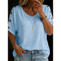 👕🌿 Simple scoop-neck top in cotton and linen